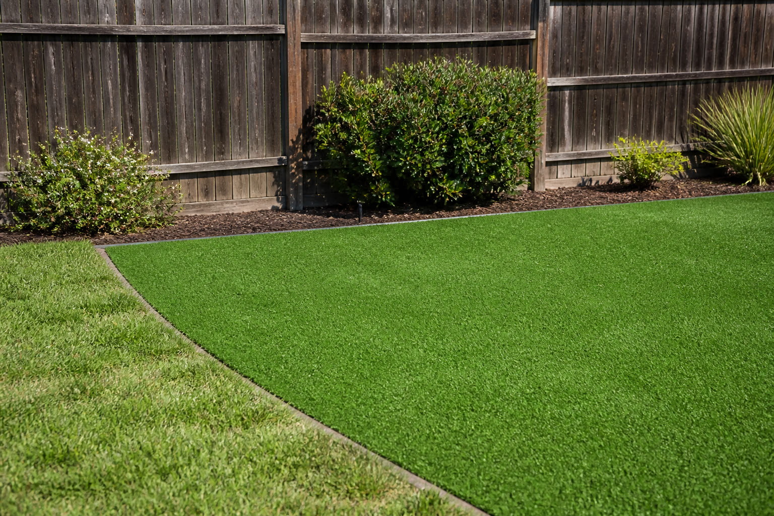 Residential turf patch where enzyme spray can be applied